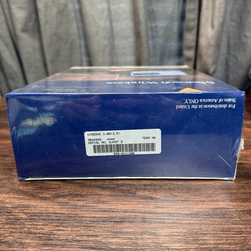Factory Sealed Microsoft Windows 3.0 Vintage PC Software 3.5" 720K