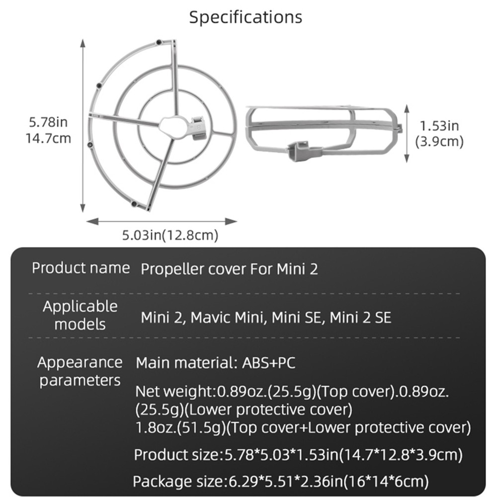 Propeller Guard for DJI Mini 2 / Mini SE Anti-Collision Protector Ring