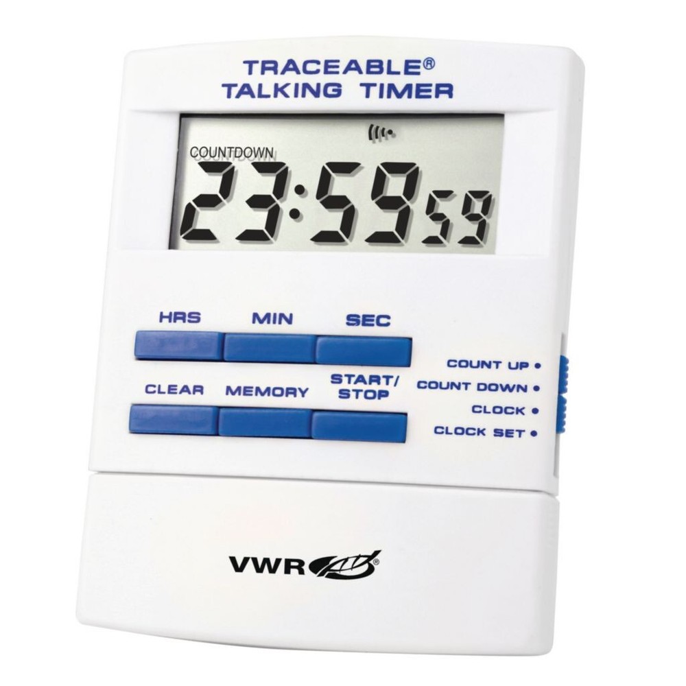 NEW OPEN BOX VWR 62379-565 Talking Timer - New – Open box