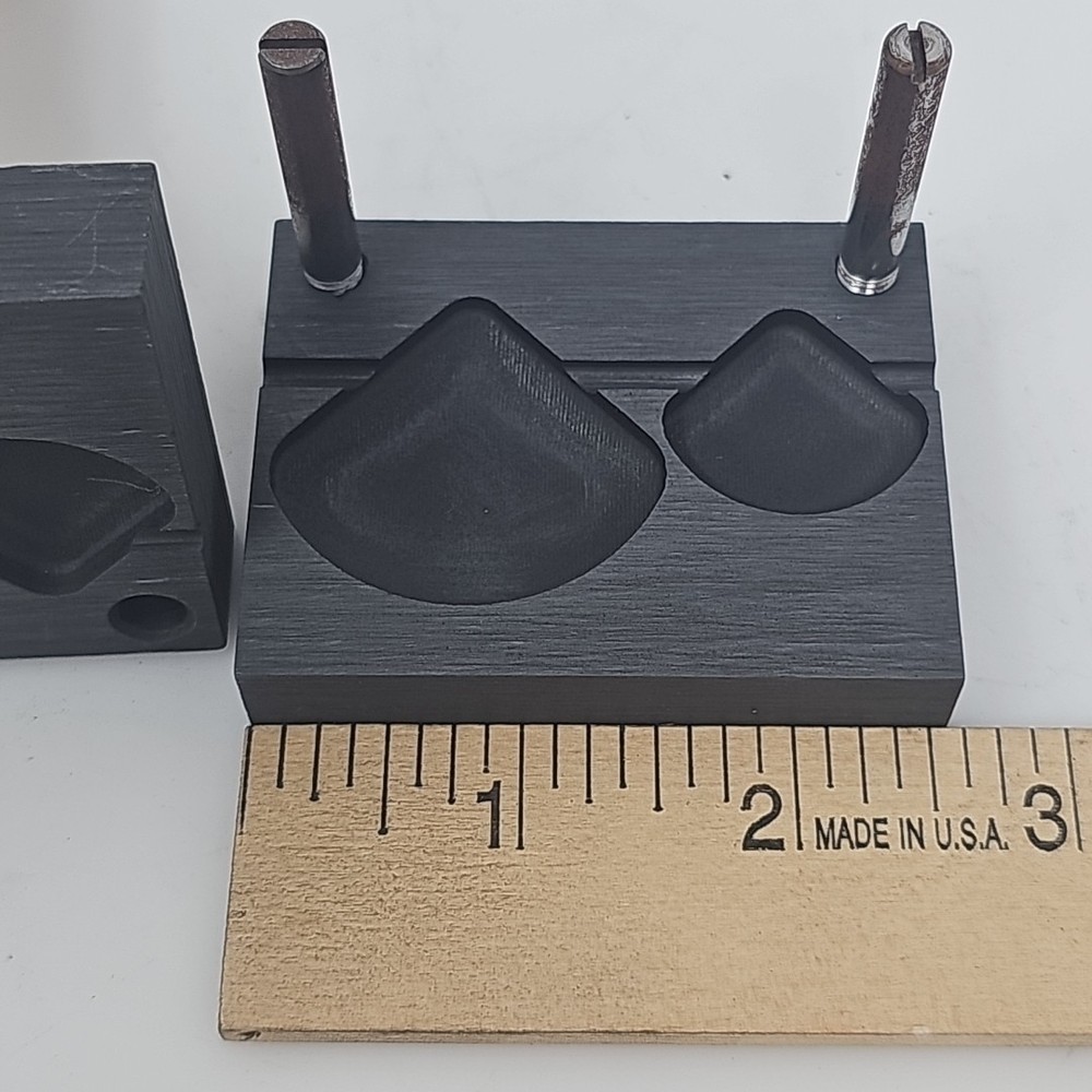 Graphite Press for 2 Sizes Rounded Pendan Shaped Lampwork Horizontal Bead Making