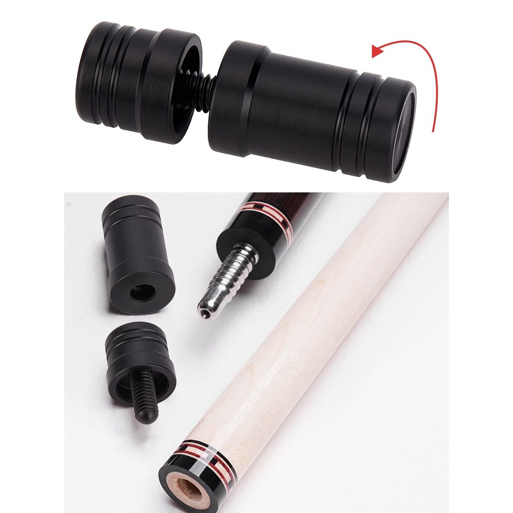 3 Pair Stick Joint Protector 5/16x18 Pool Thread Cap Black Plastic Cues
