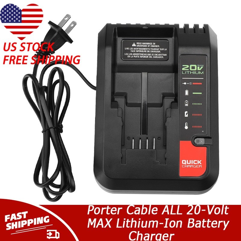 Quick Charger For Porter Cable ALL 20-Volt MAX Lithium-Ion Battery