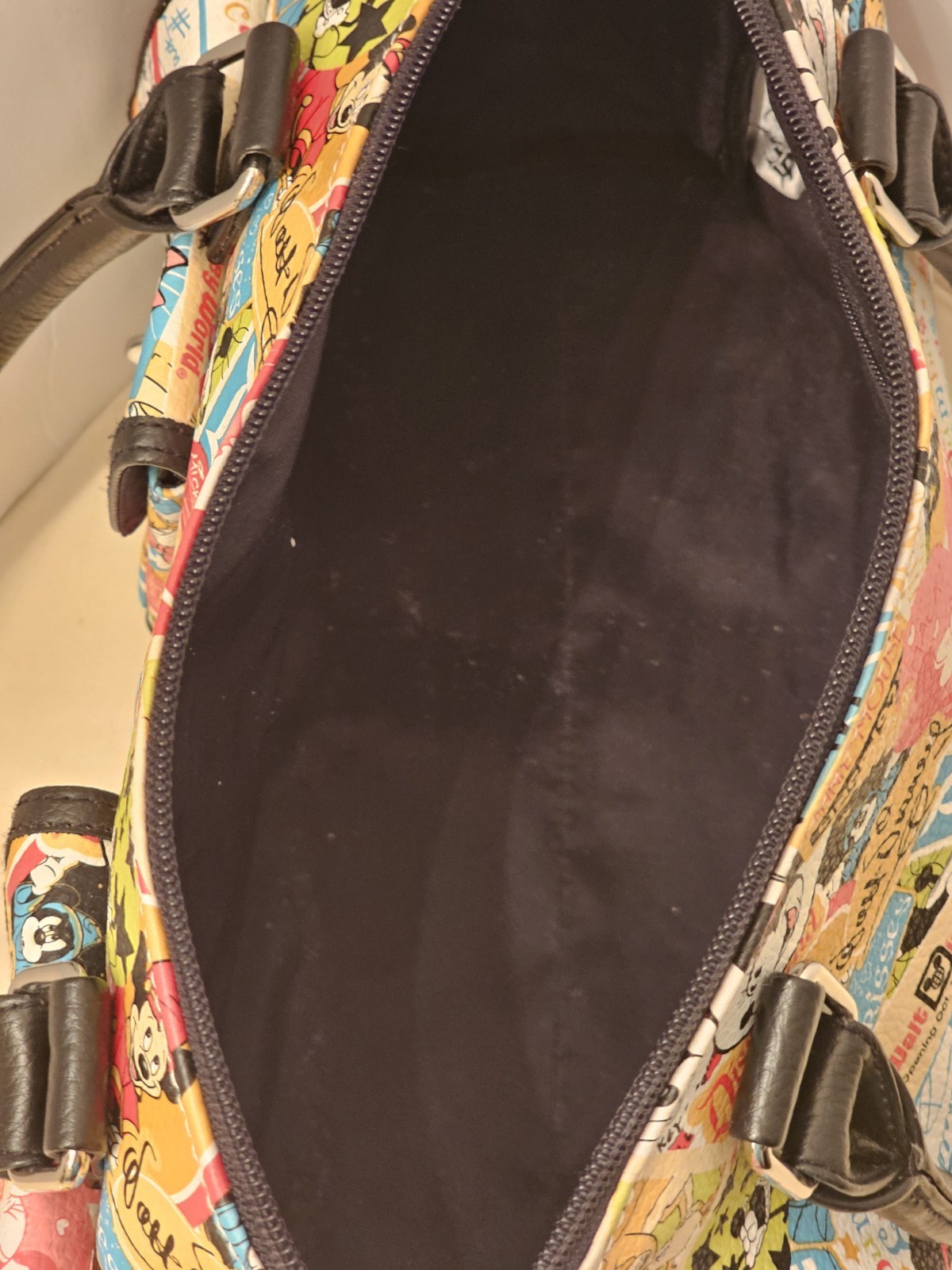 Disney Parks Mickey And Minnie Retro Print Satchel Bag/purse New From Disney