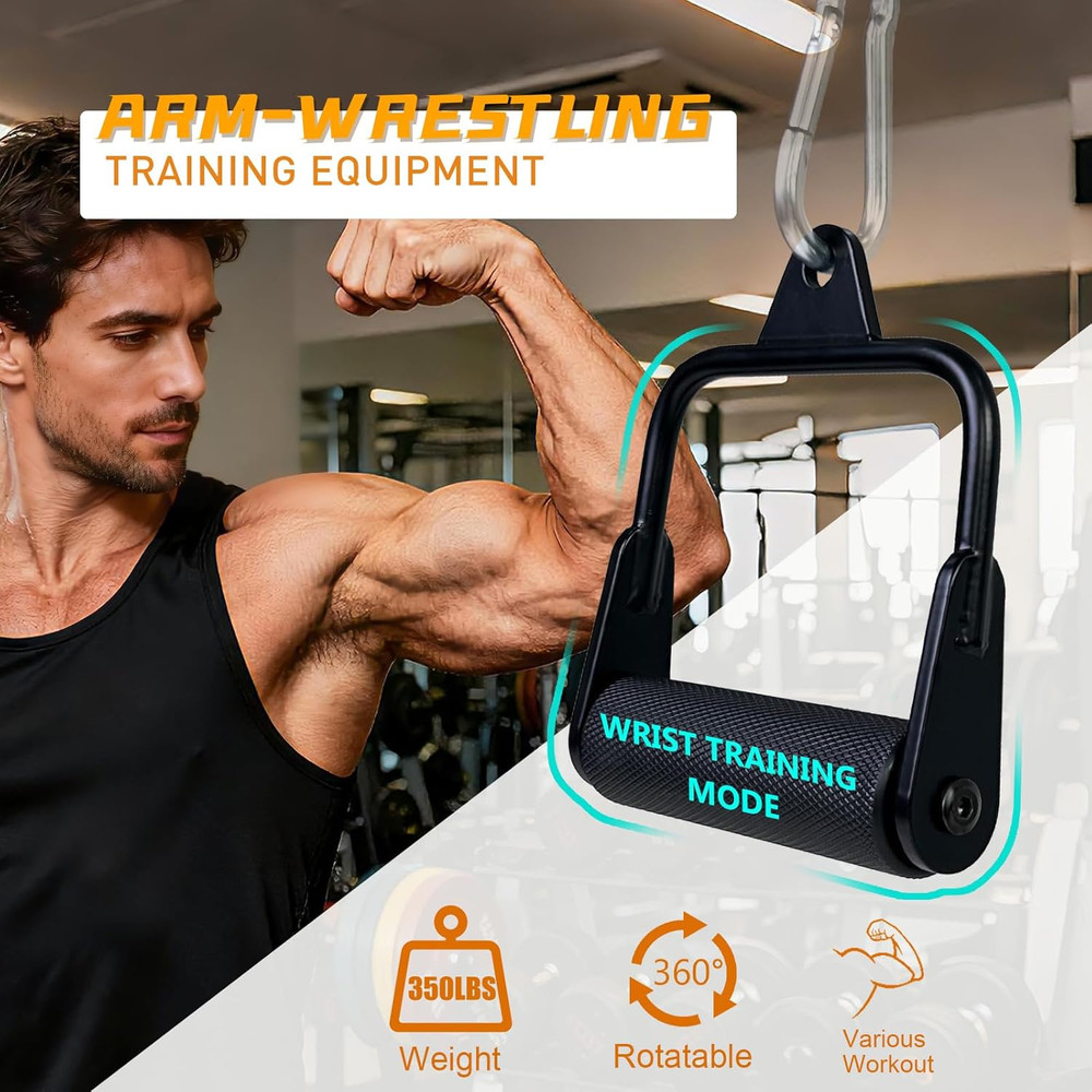 Arm Wrestling Handles, Thick Armwresting Training Equipment LAT Pulldown Attachm