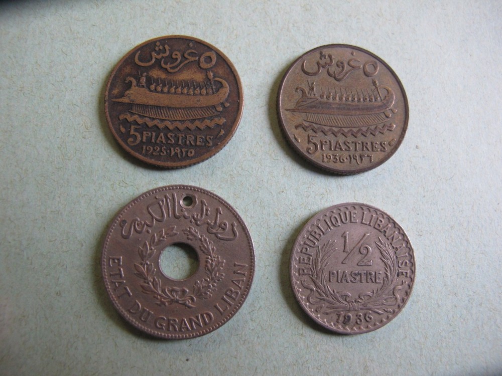 4 Lebanon Coins