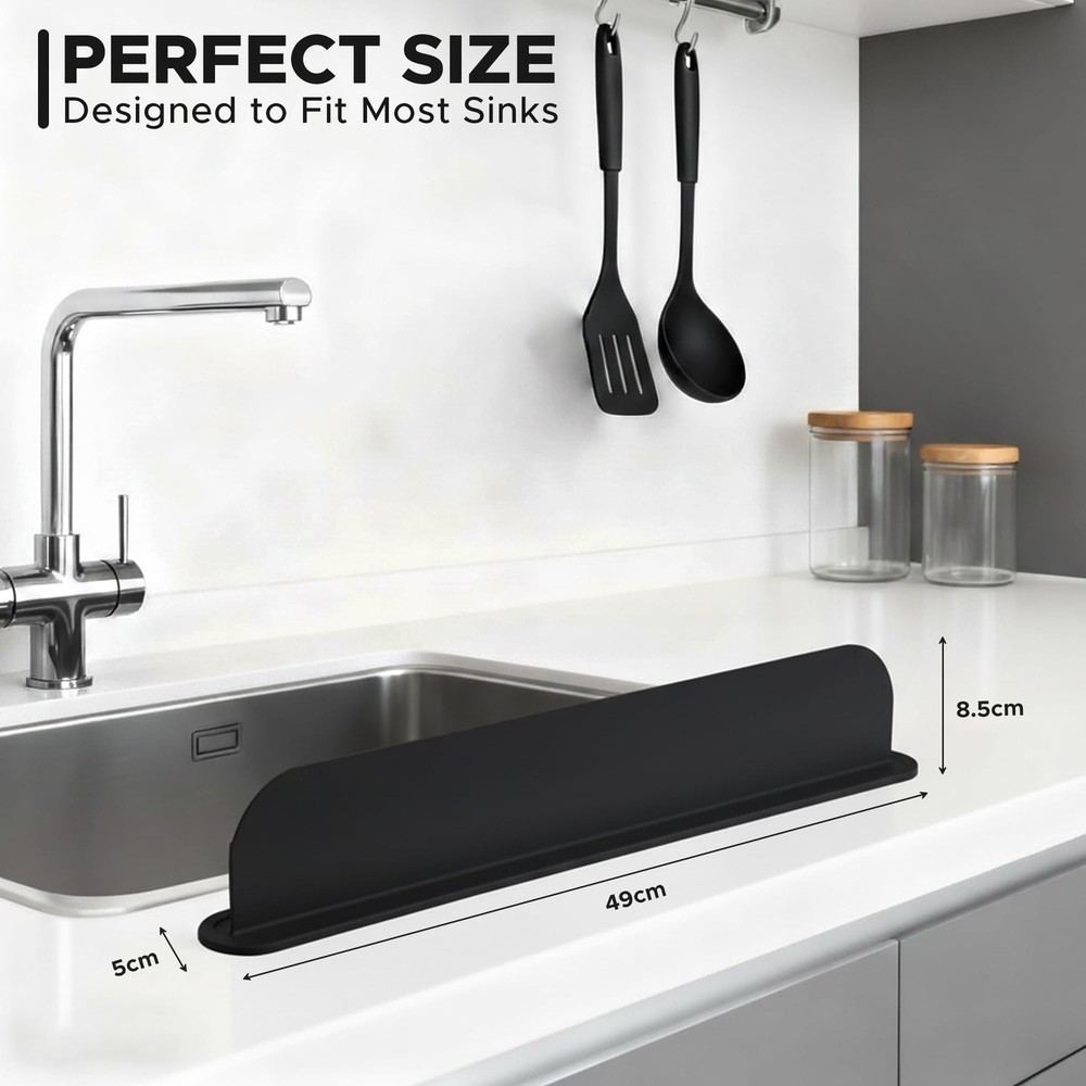 Silicone Sink Splash Guard | Water Splash Guard Backsplash Protector for Kitc...