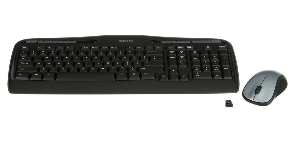Logitech MK335  Full Size Wireless Keyboard and Mouse Combo - Black/Silver
