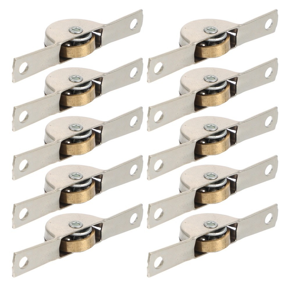 10 Pcs Sliding Door Wheels Replacement Rollers Cabinets Doors Pulleys
