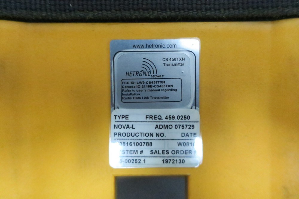 Hetronic CS458TXN Crane Controller Transmitter