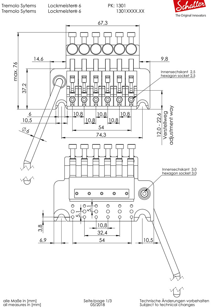Schaller Lockmeister® for 6string R3 Block 37