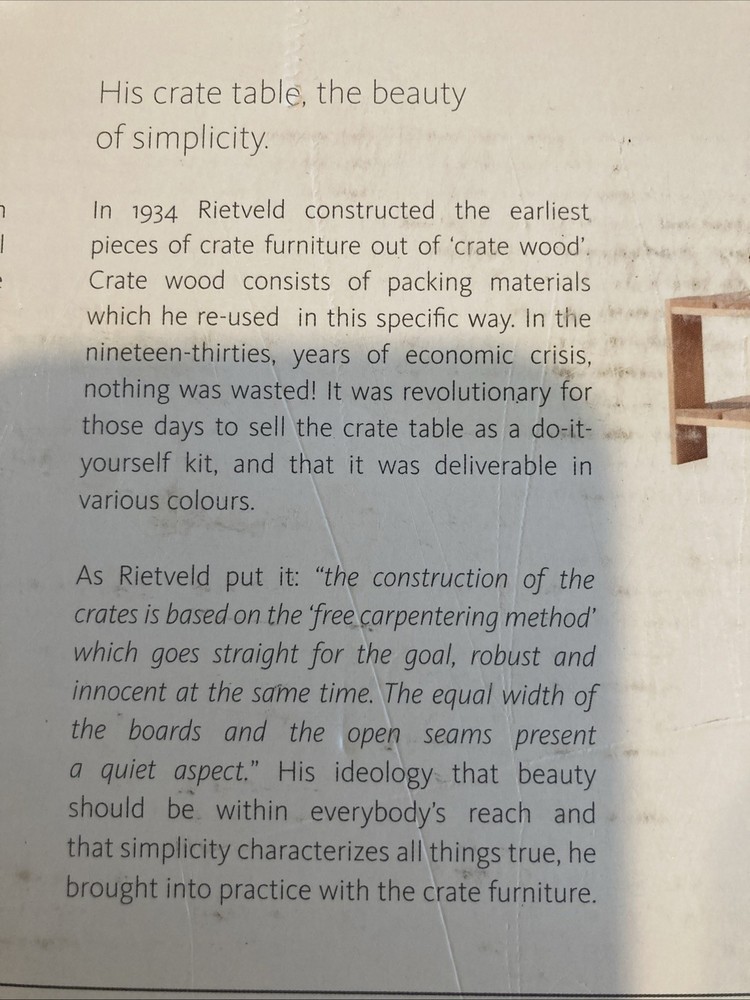 Rietveld Red Crate Table Junior