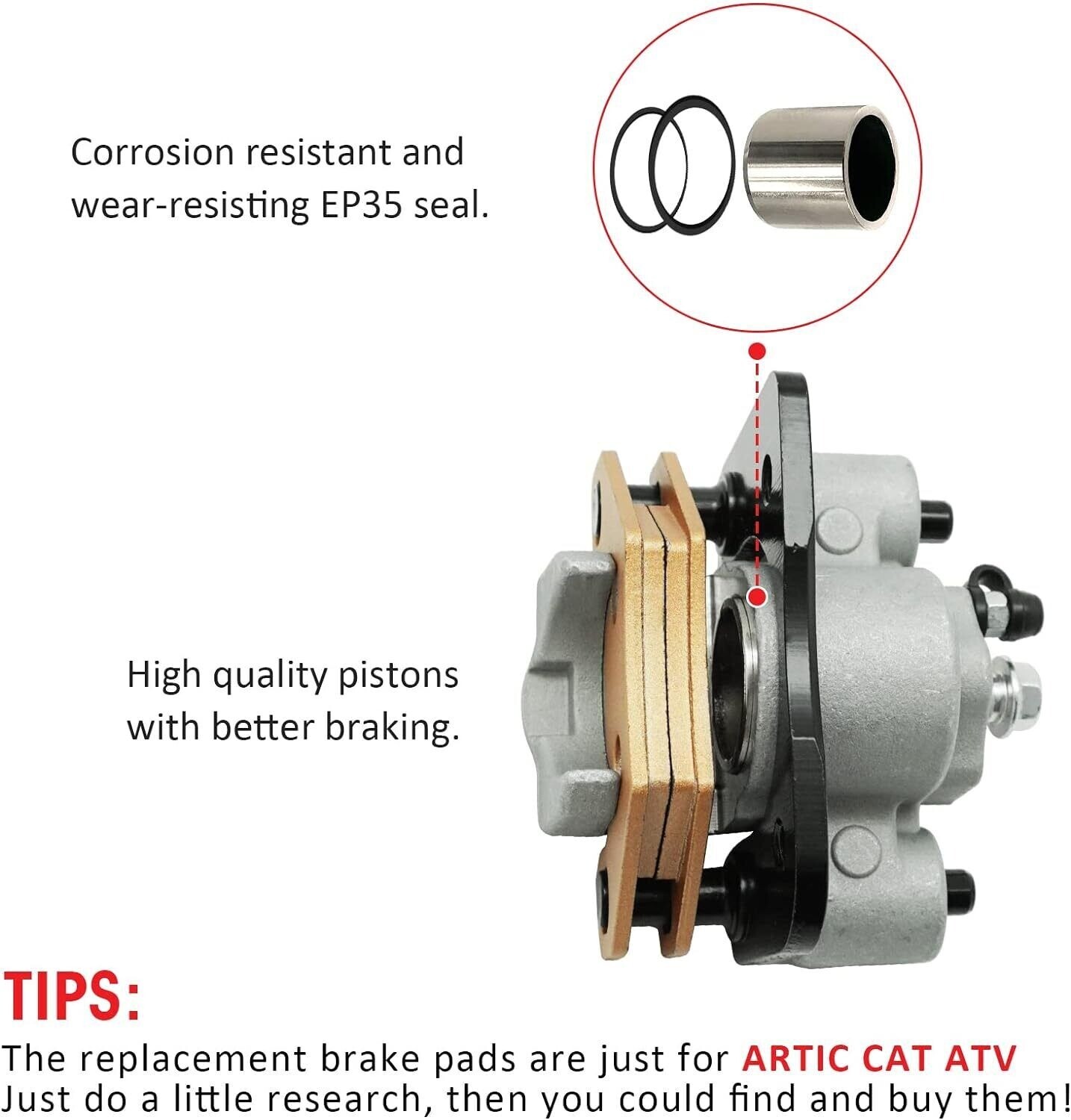 Disc Brake Conversion Kit Front for Honda Fourtrax 300 4x4 TRX300FW 1992-2000