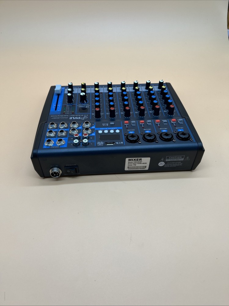 Pyle PMXU83BT 8-Channel Bluetooth Studio Mixer , Used/Untested.