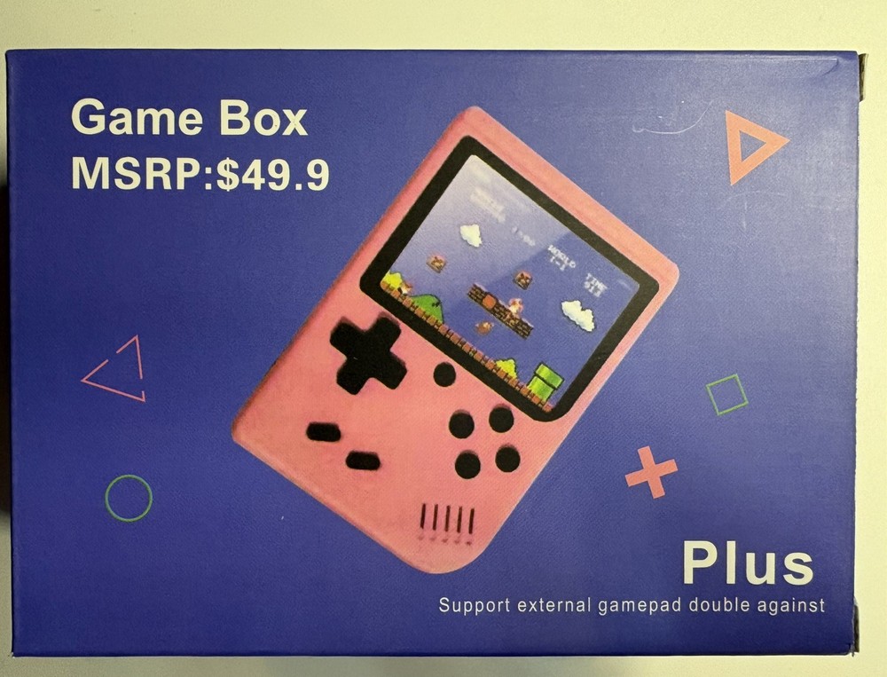 GAME BOX PLUS--RECHARGEABLE GAME SYSTEM---BLUE
