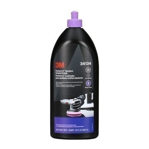3M Perfect-It Random Orbital Polish, 34134, 1 Quart, Fast Cutting Polisher...