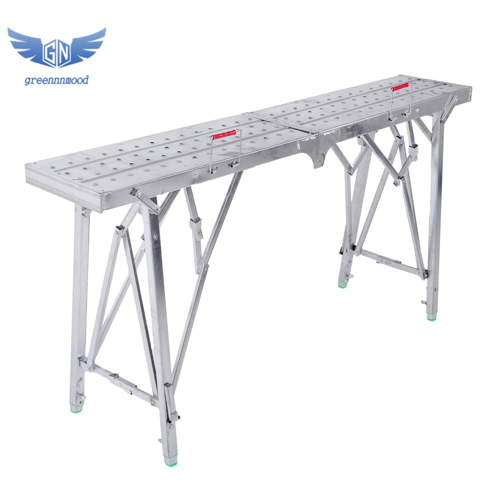 1.6m Folding Scaffolding, Adjustable Lift Height Work Platform Scaffold Portable