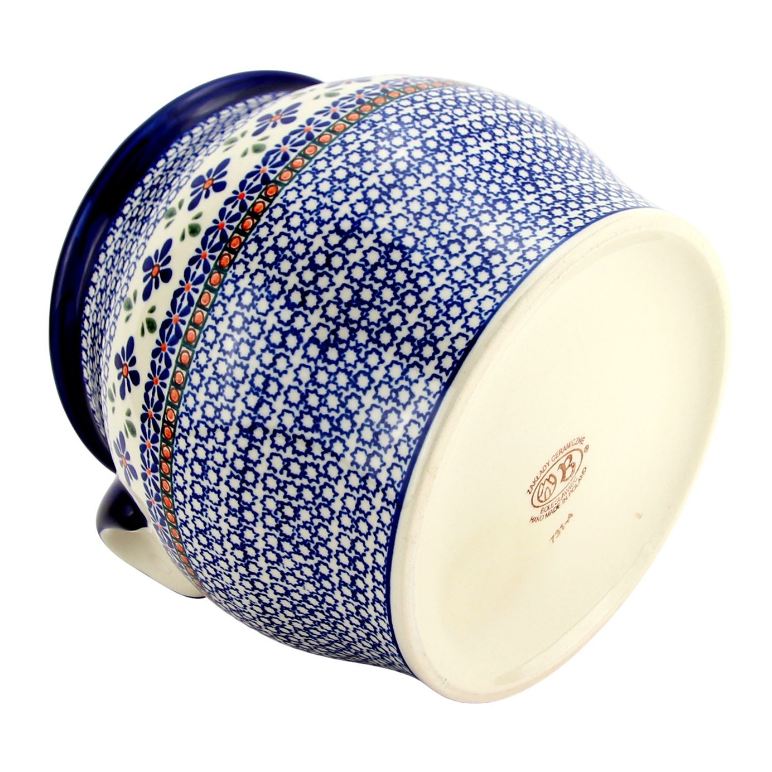 Polish Pottery Large 6 Qt Cookie Jar by Zaklady Boleslawiec Poland