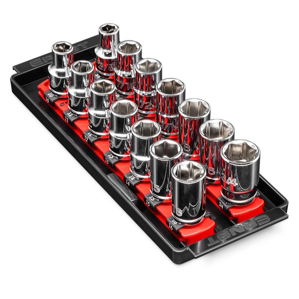 Ernst 2 Rail Twist Lock Socket Boss 8", Red - 1/2" (8554)