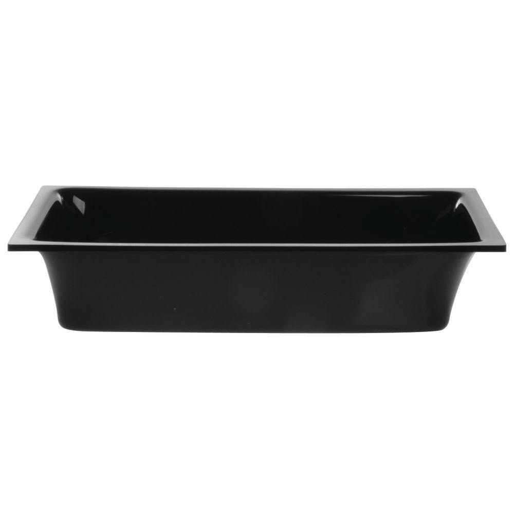 Delfin Bowl Rectangular Black Acrylic - 11 1/2 L x 5 3/4 W x 2 1/2 H