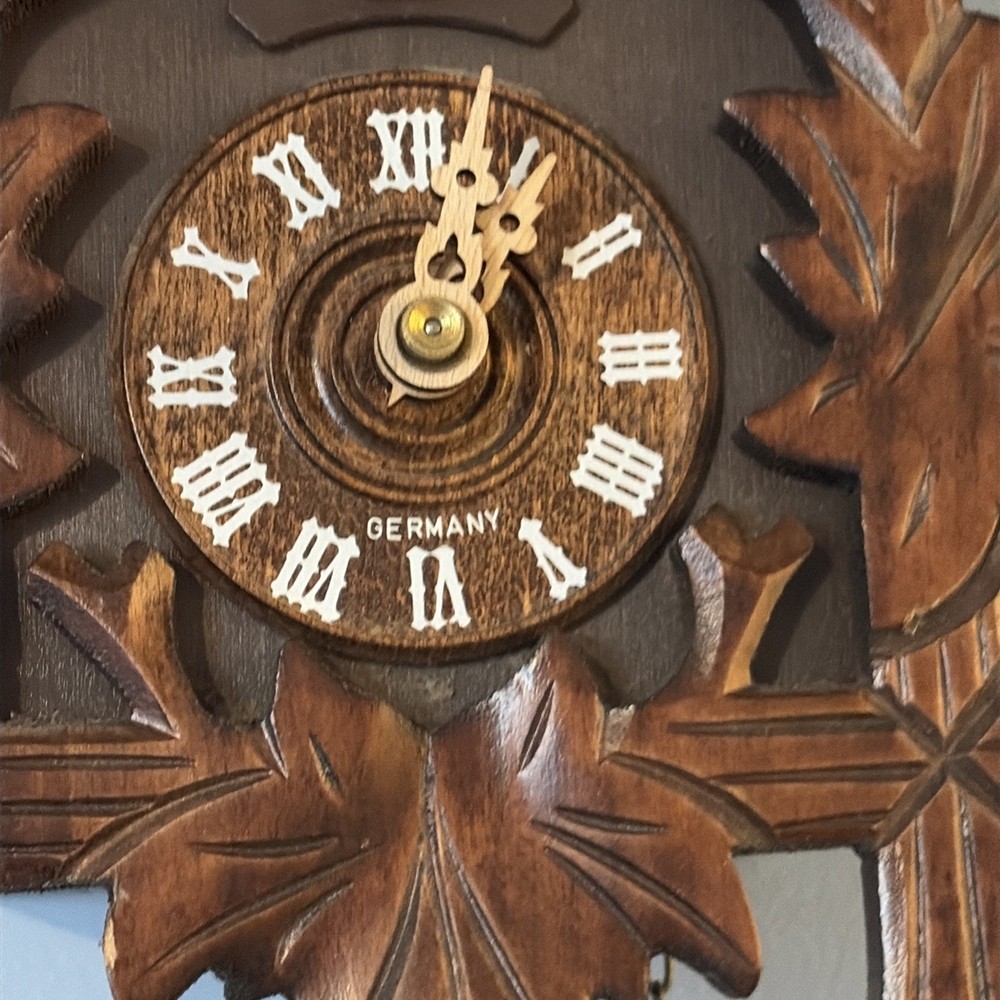 Black Forest Germany Authentic Cuckoo Clock Working - New Hands Installed