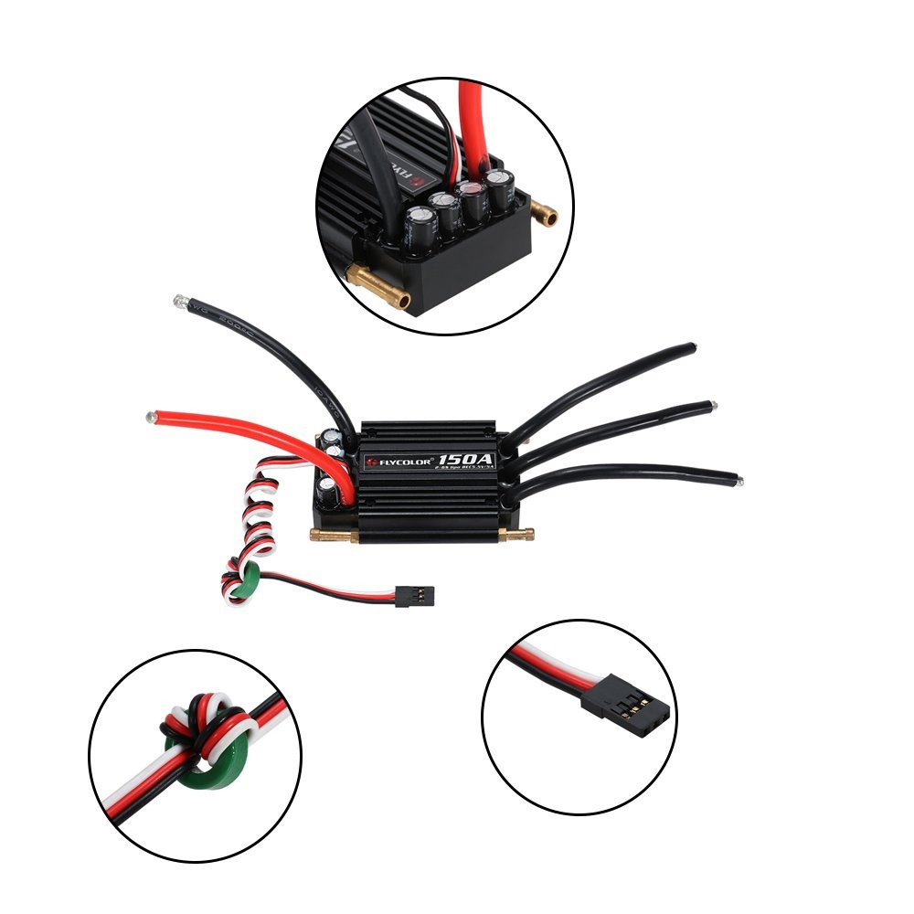 Goolsky Flycolor Waterproof 150A Brushless ESC Electronic Speed Controller wi