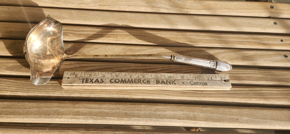 Vintage Silver Plate Punch Bowl Ladle 16" Silverplate International Silver