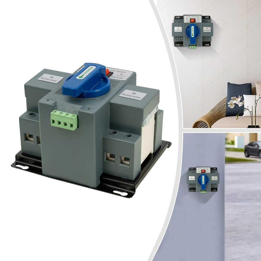 Automatic Transfer Switch Dual Power 63A ATS for Generator Changeover Switch 2P