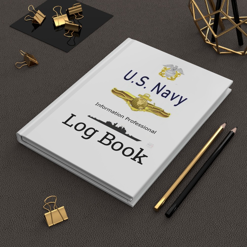 US Navy Information Professional Log Book Emblem Journal