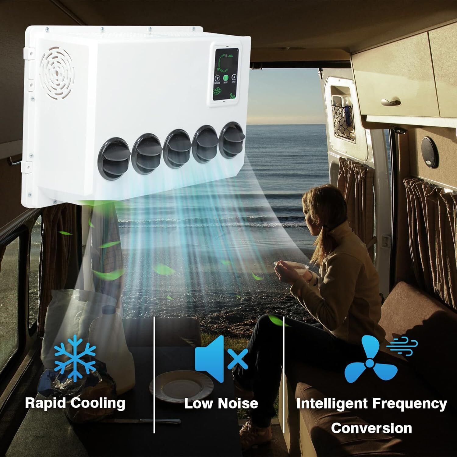 12V Split Truck Air Conditioner 12000Btu A/C Fit Semi Trucks Bus Tractor Caravan