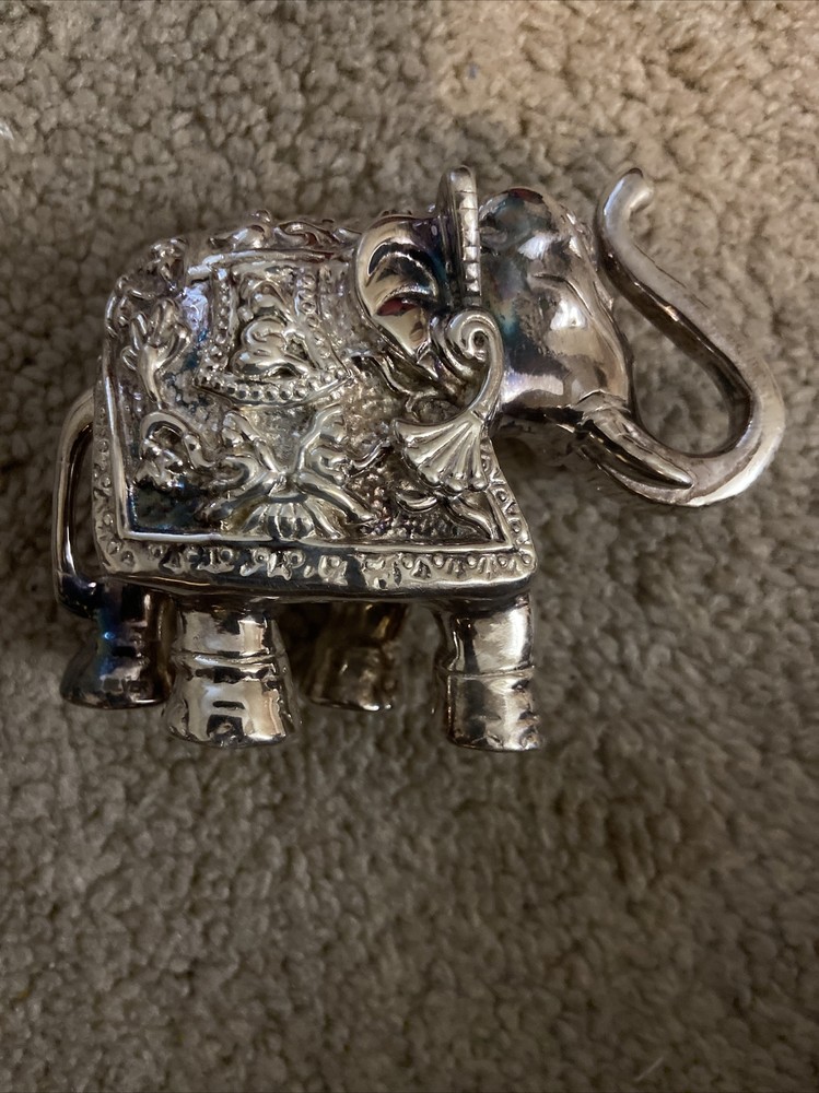 925 Sterling Silver Electroformed Elephant,38.4 Grams