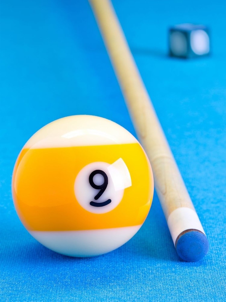 20 Blue Billiard Cue Tips - Leather Replacement Kit with Storage Box