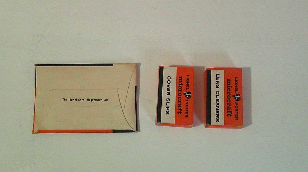 Vintage 1960 Lionel-Porter Panel Microcraft Student Microscope Lab Slides