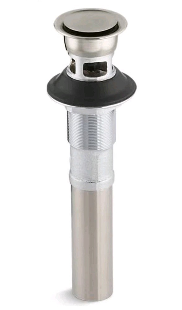 Kohler® 7124-A-BN Pop-Up Clicker Drain With Overflow Vibrant® Brushed Nickel