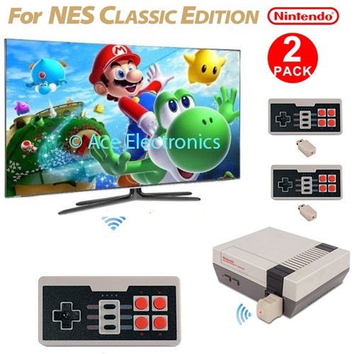2 Nintendo NES Classic Edition Mini Video Game Pad Wireless Controller
