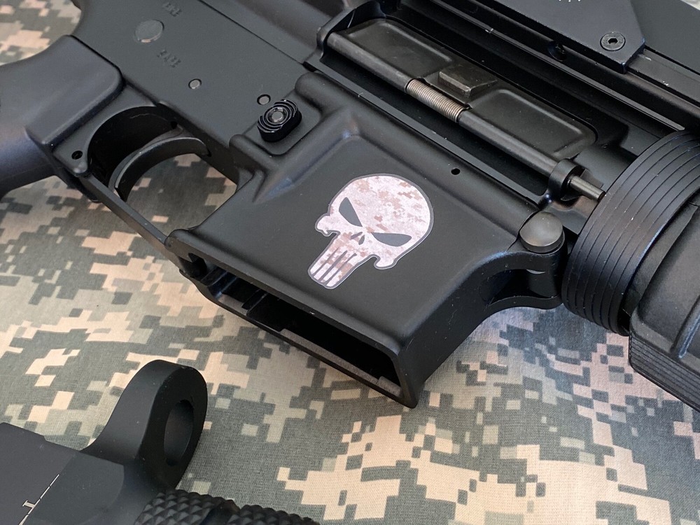 2 - AR 15 ...Magwell Decal Stickers ...Desert Camo..(2 Pack)