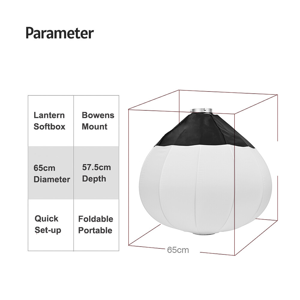 65cm/26inch Lantern Softbox Spherical Collapsible Soft Box V7Q9