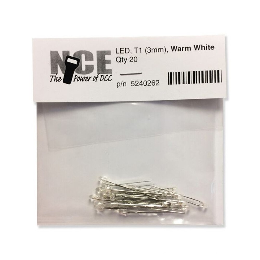 NEW NCE Warm White LED's 3mm (20)