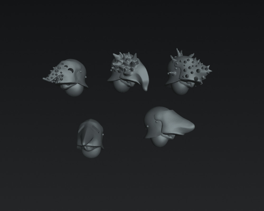 28mm Kitbash Fodder Chaff Heads for Turnip, Sludge Grimdark Wargaming