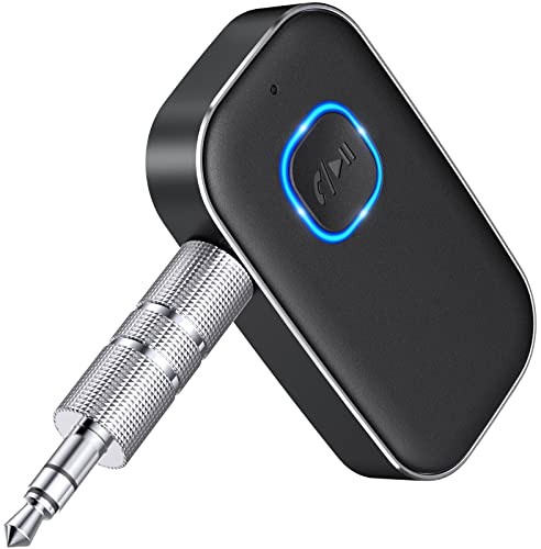 Bluetooth AUX Adapter for Car, Noise Reduction Bluetooth Receiver All Black