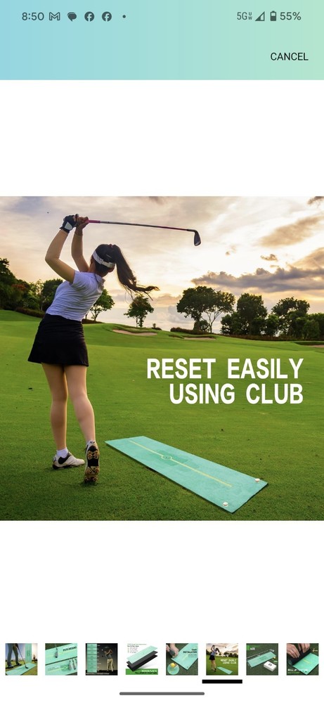 GAIARENA Golf Hitting Mat Instant Swing Path Feedback, Golf Training Mat Golf...