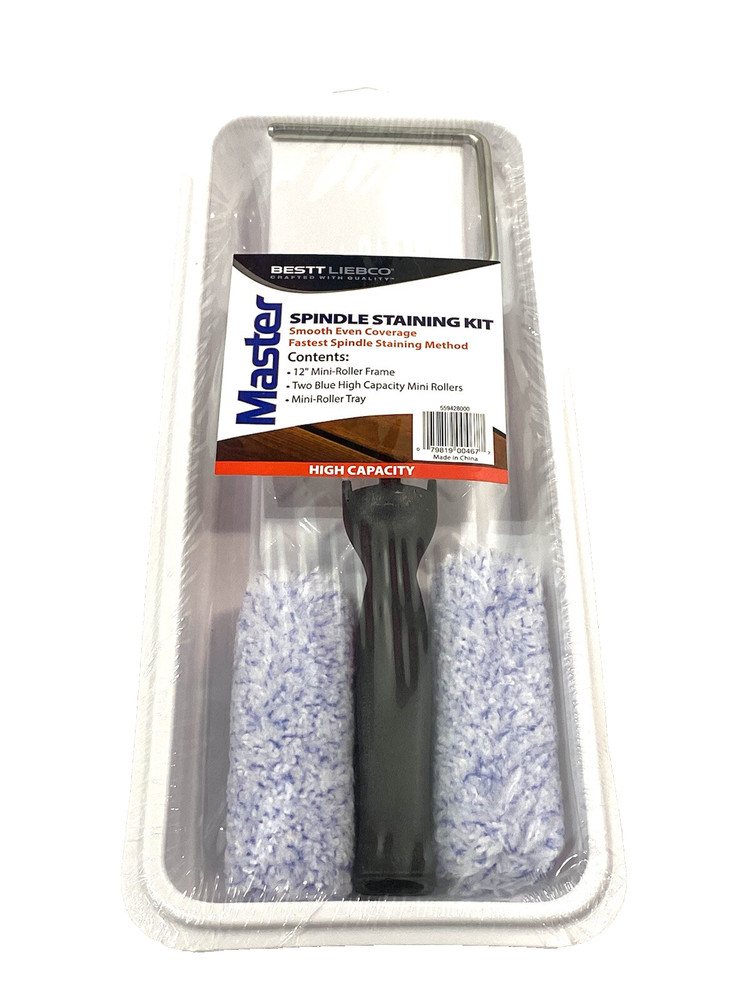 bestt liebco master spindle staining kit high capacity 12" mini roller & tray