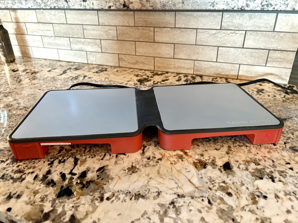 RUST RED HotMat Connect Modular 2 Dish Foldable Hot Warming Tray # 2DISH Connect