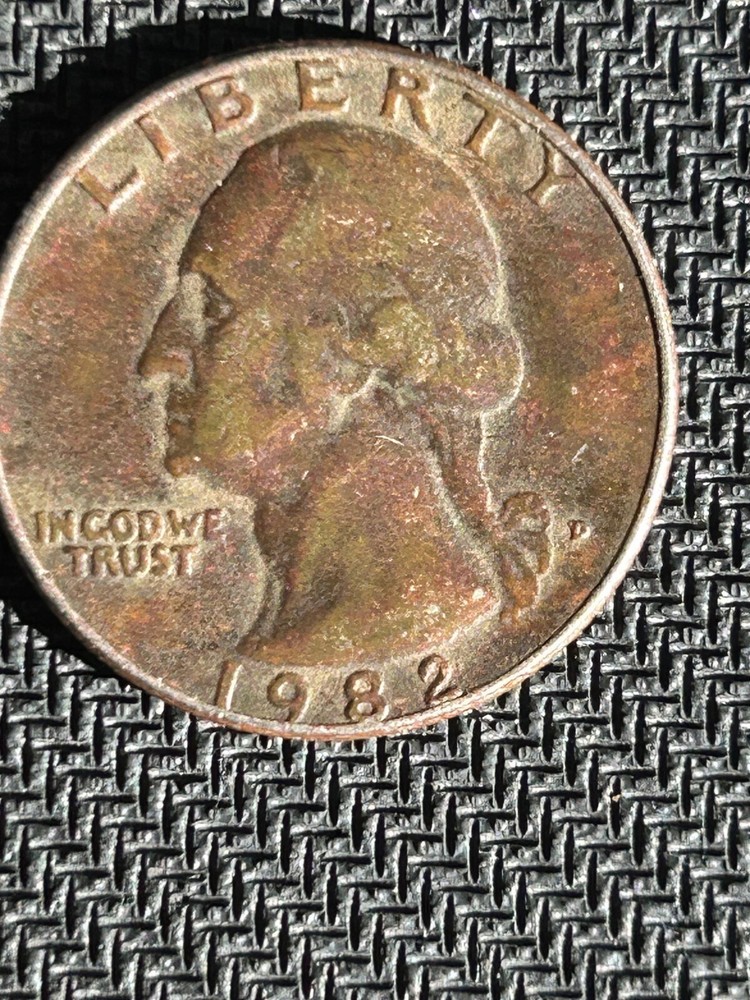 1982 D Quarter missing clad both obverse and reverse. Must have for collectors!