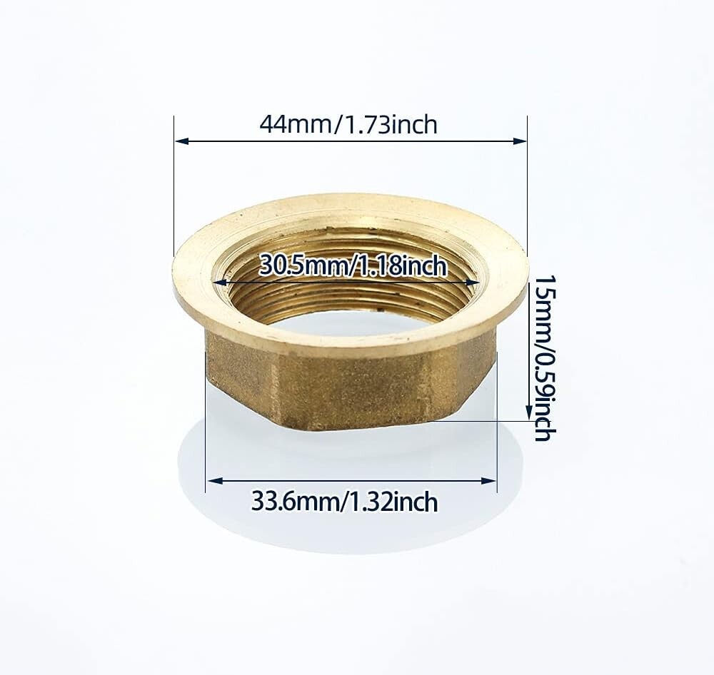 Faucet Locknut Extension Brass 3.9 Inch Threaded Mounting Pipe Single Hole Use