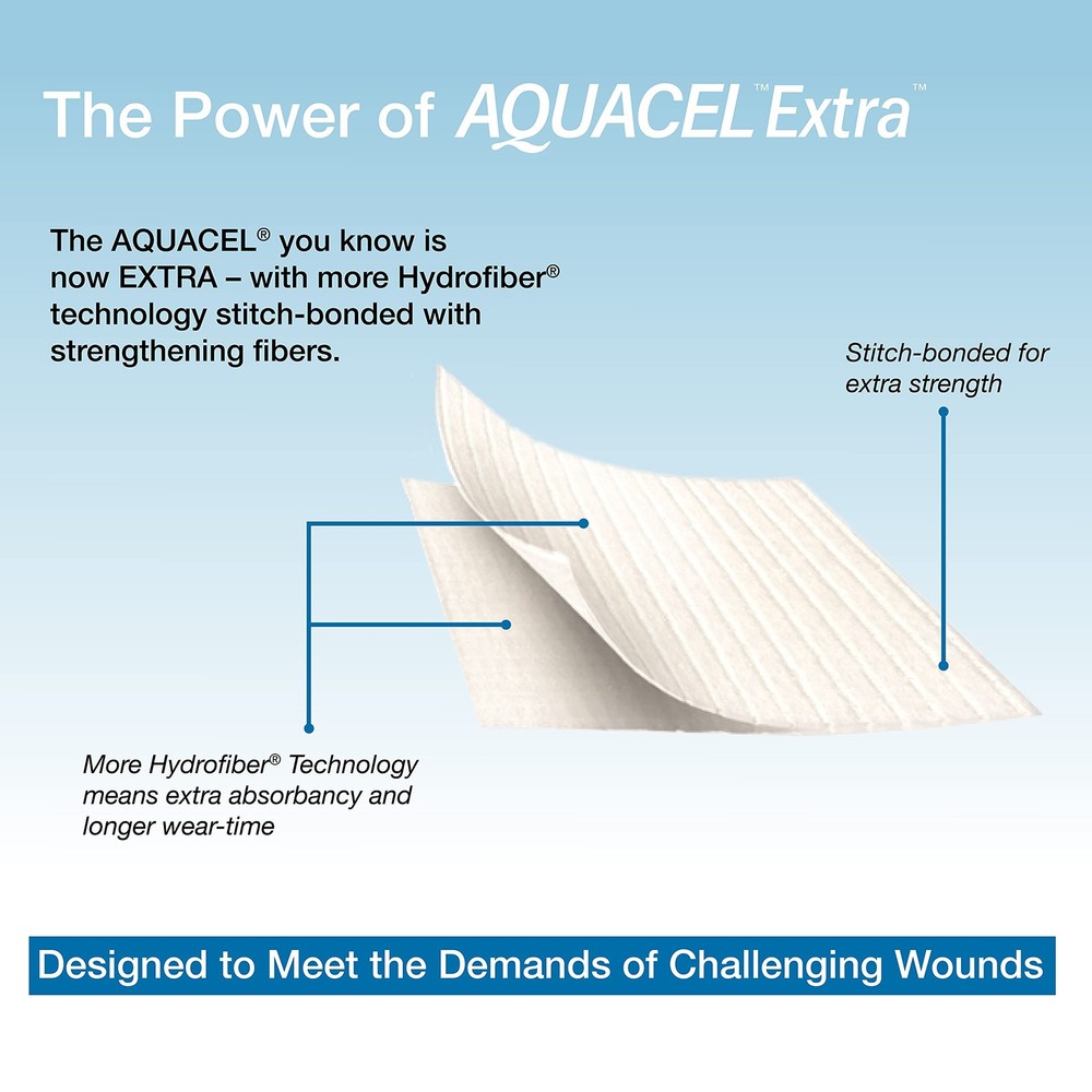 ConvaTec AQUACEL Extra 6x6 Hydrofiber Wound Dressing 5-Pack