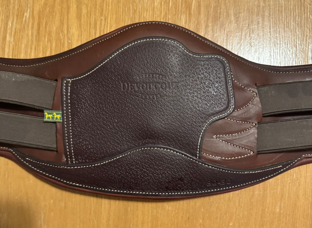 Devoucoux Anatomical Leather Girth - Brown - 80 CM - 32" - MINT!