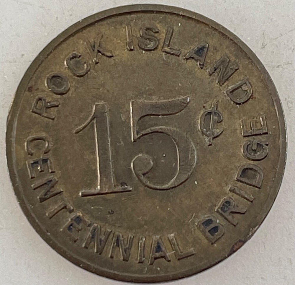 Rock Island Centennial Bridge 15¢ Token 22mm