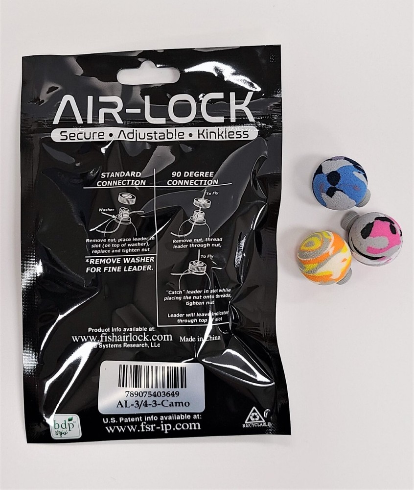 Air-Lock Biodegradable Camo Strike Indicators - 3/4 inch, 3-Pack - New
