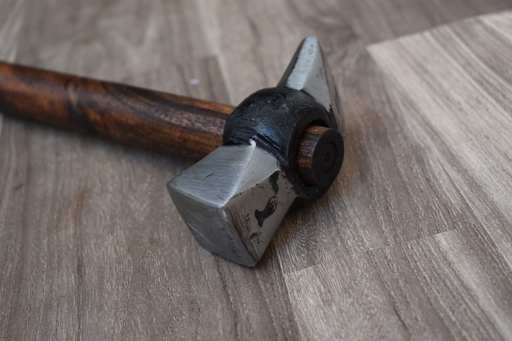 Blacksmith Hammer Iron Handforged Wood Working Square Head Hammer Tool Workshop