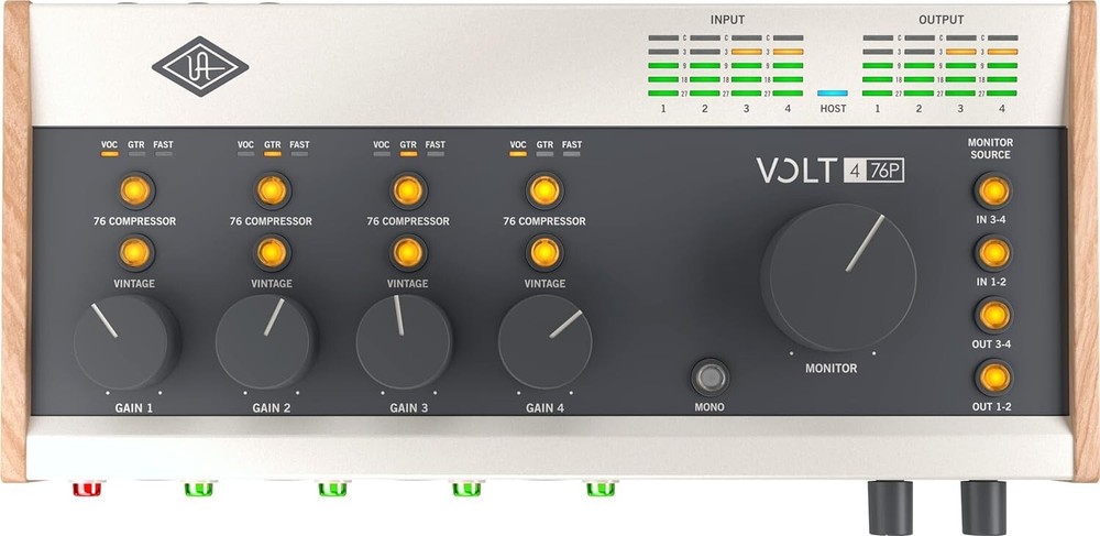 Universal Audio Volt 476P 4-in/4-out USB 2.0 Desktop Audio Recording Interface
